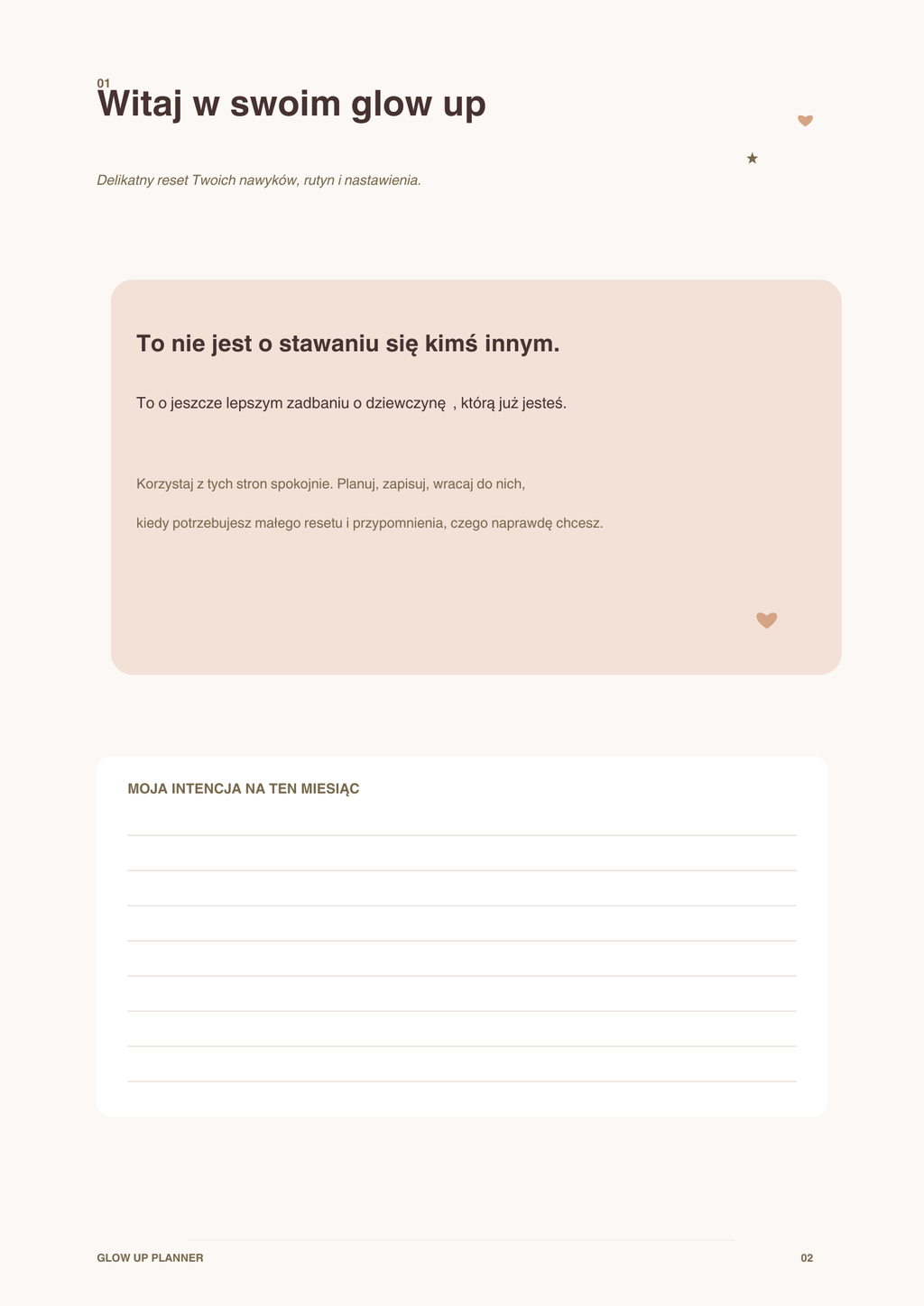 Glow Up Planner